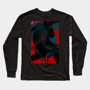 Abstract-Black and blood Long Sleeve T-Shirt